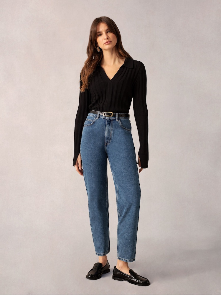Ro&Zo Collared Knit Top - Bild 2 von 7