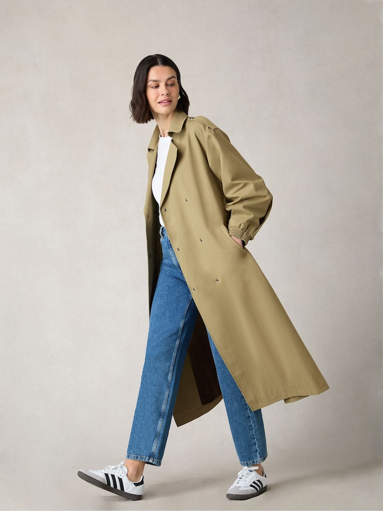 Ro&Zo Green Petite Belted Trench Coat - Image 1 of 8