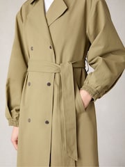 Ro&Zo Green Petite Belted Trench Coat - Image 6 of 8