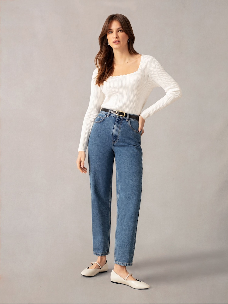 Ro&Zo Blue Straight Jeans - Image 1 of 4