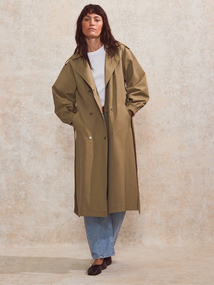 Ro&Zo Khaki Belted Trench Coat - Image 1 of 6