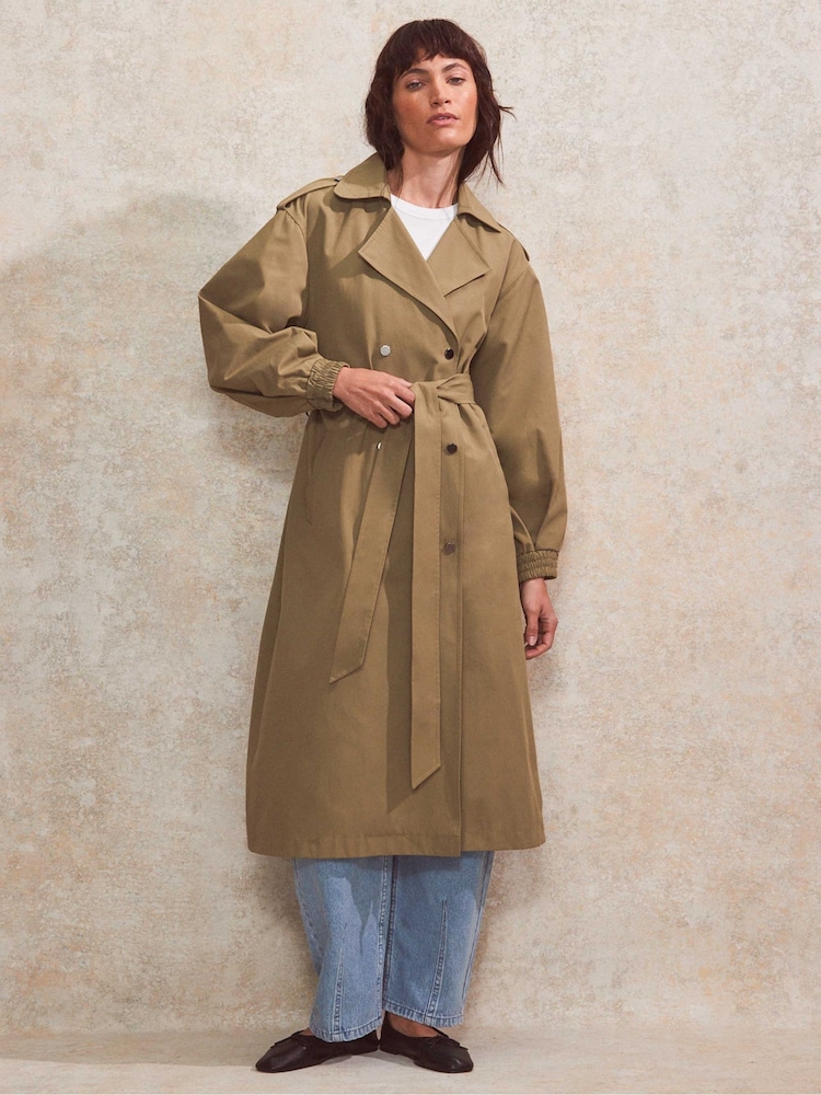 Ro&Zo Khaki Belted Trench Coat - Image 2 of 6