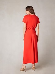 Ro&Zo Red Petite Harper Flutter Sleeve Midaxi Dress - Image 4 of 6