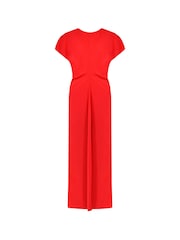 Ro&Zo Red Petite Harper Flutter Sleeve Midaxi Dress - Image 6 of 6