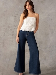 Ro&Zo White Lace Bustier Top - Image 6 of 10