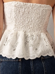 Ro&Zo White Lace Bustier Top - Image 8 of 10