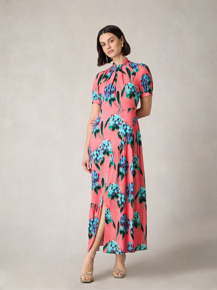 Ro&Zo Petite Scarlett Floral Print Twist Neck Maxi Dress - Bild 1 von 7