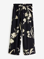 Ro&Zo Climbing Floral Seam Detail Black Trousers - Image 4 of 5
