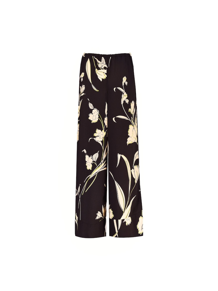 Ro&Zo Climbing Floral Seam Detail Black Trousers - Image 5 of 5