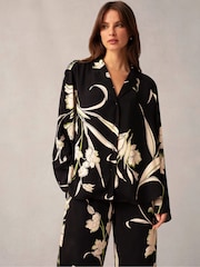 Ro&Zo Climbing Floral Button Front Blouse - Image 1 of 5