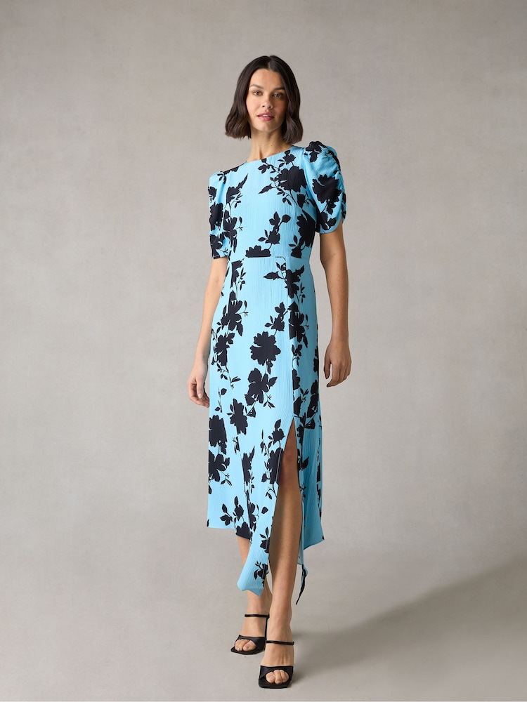 Ro&Zo Petite Luna Shadow Floral Print Midi Dress - Bild 1 von 7