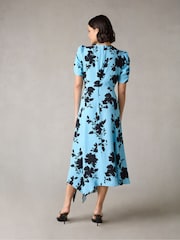 Ro&Zo Petite Luna Shadow Floral Print Midi Dress - Bild 6 von 7