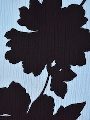 Ro&Zo Blue Luna Shadow Floral Print Midi Dress - Image 8 of 8