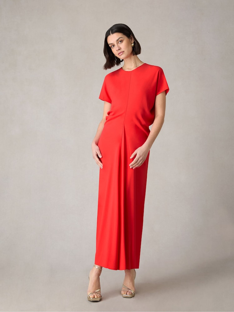 Ro&Zo Red Petite Petite Harper Flutter Sleeve Midaxi Dress - Image 1 of 5