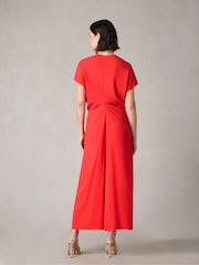 Ro&Zo Red Petite Petite Harper Flutter Sleeve Midaxi Dress - Image 2 of 5