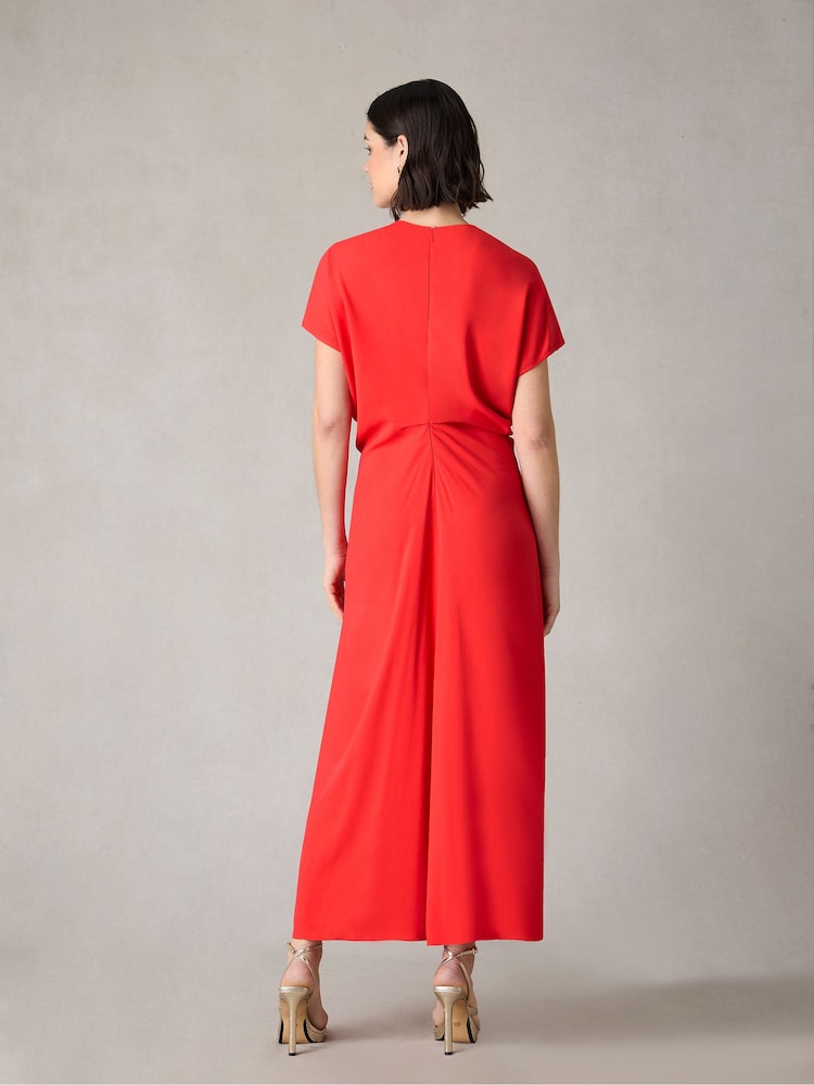 Ro&Zo Red Petite Petite Harper Flutter Sleeve Midaxi Dress - Image 2 of 5