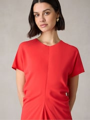 Ro&Zo Red Petite Petite Harper Flutter Sleeve Midaxi Dress - Image 3 of 5