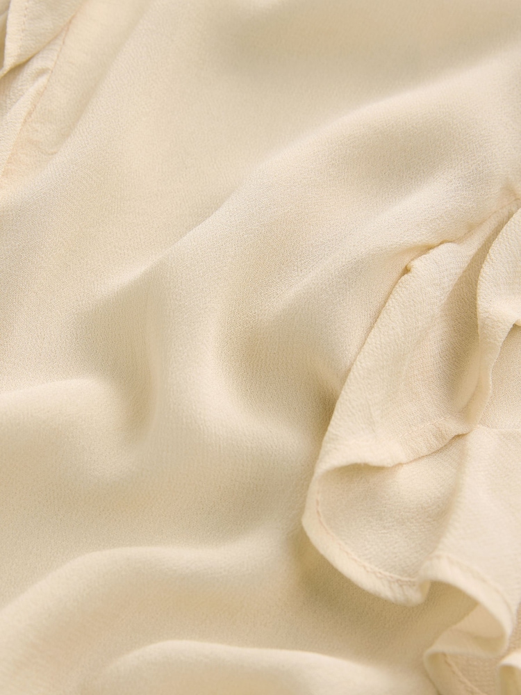Ecru Ruffle Long Sleeve Blouse - Image 7 of 7
