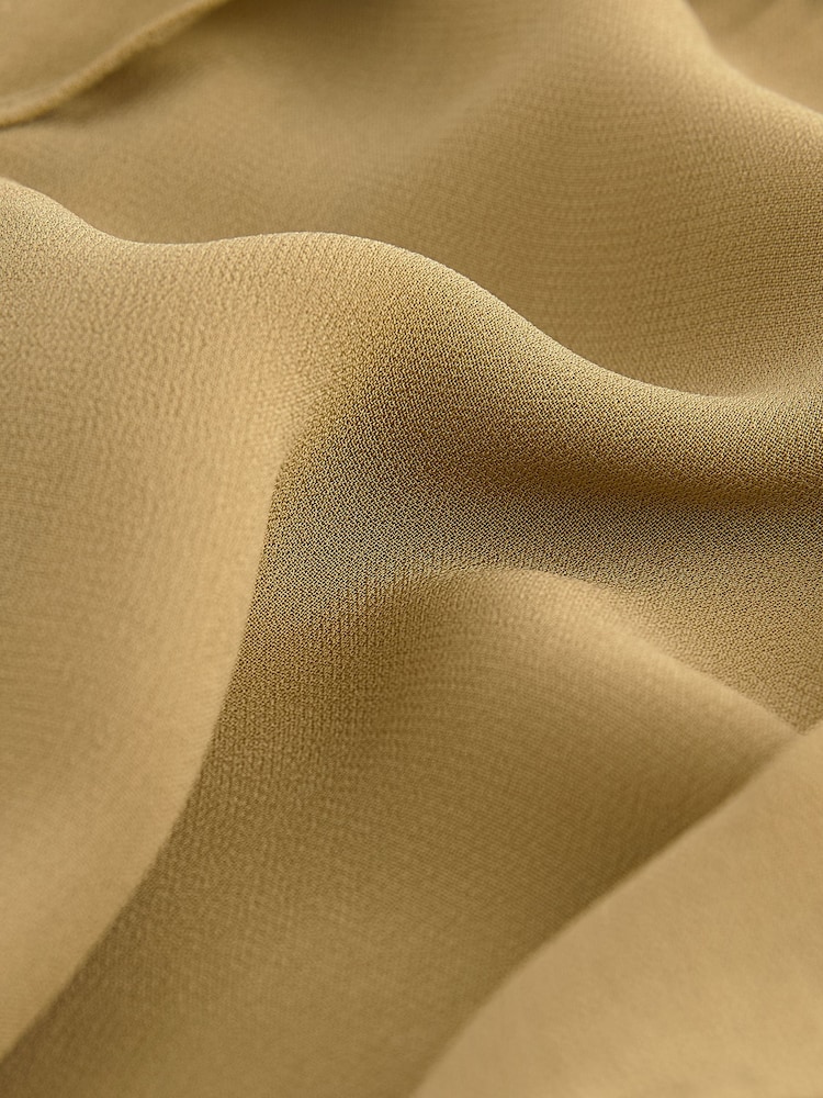 Olive Green Ruffle Long Sleeve Blouse - Image 8 of 8
