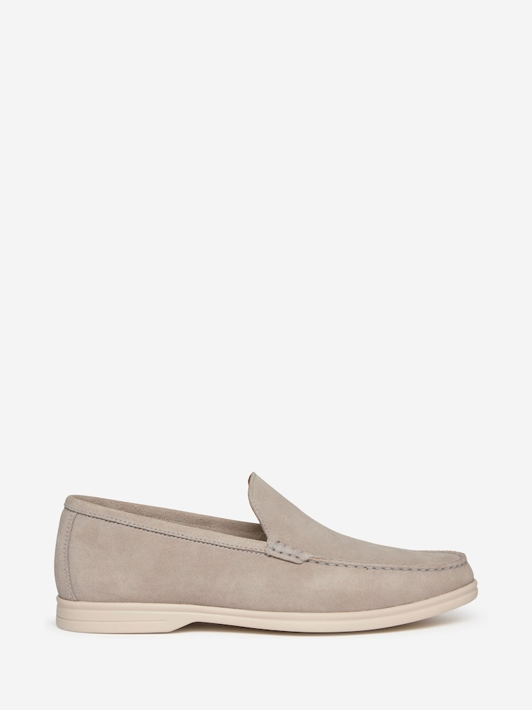 Oliver Sweeney Grey Suede Moccasin Loafers - Image 1 of 5