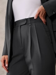 Mint Velvet Grey Pleated Tailored Trousers - Image 4 of 8
