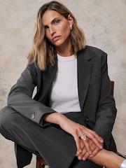 Mint Velvet Grey Single Breasted Blazer - Image 6 of 8