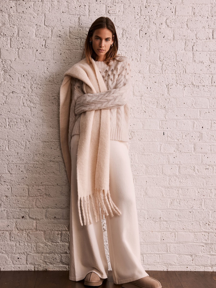 Mint Velvet Cream Cable Knit Jumper - Image 2 of 4