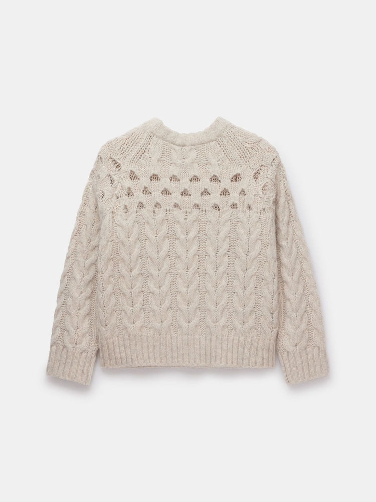Mint Velvet Cream Cable Knit Jumper - Image 4 of 4