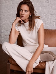 Mint Velvet Cream Sleeveless Top - Image 2 of 4