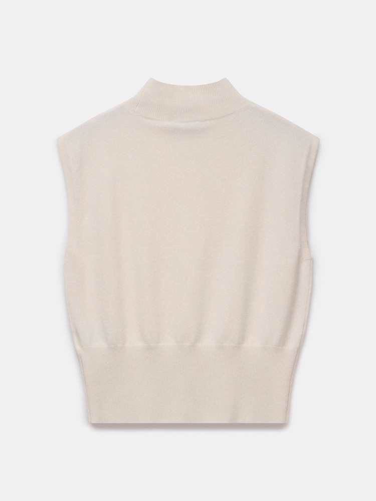 Mint Velvet Cream Sleeveless Top - Image 4 of 4