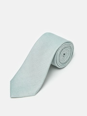 Joules Sage Green Textured Silk Tie - Image 1 of 2