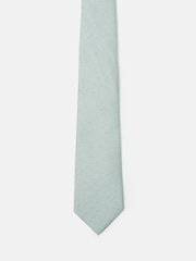Joules Sage Green Textured Silk Tie - Image 2 of 2
