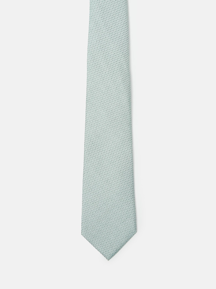 Joules Sage Green Textured Silk Tie - Image 2 of 2 Joules Sage Green Textured Silk Tie - Image 2 of 2