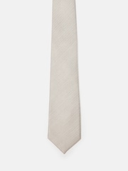 Joules Neutral Textured Silk Tie - Image 2 of 2