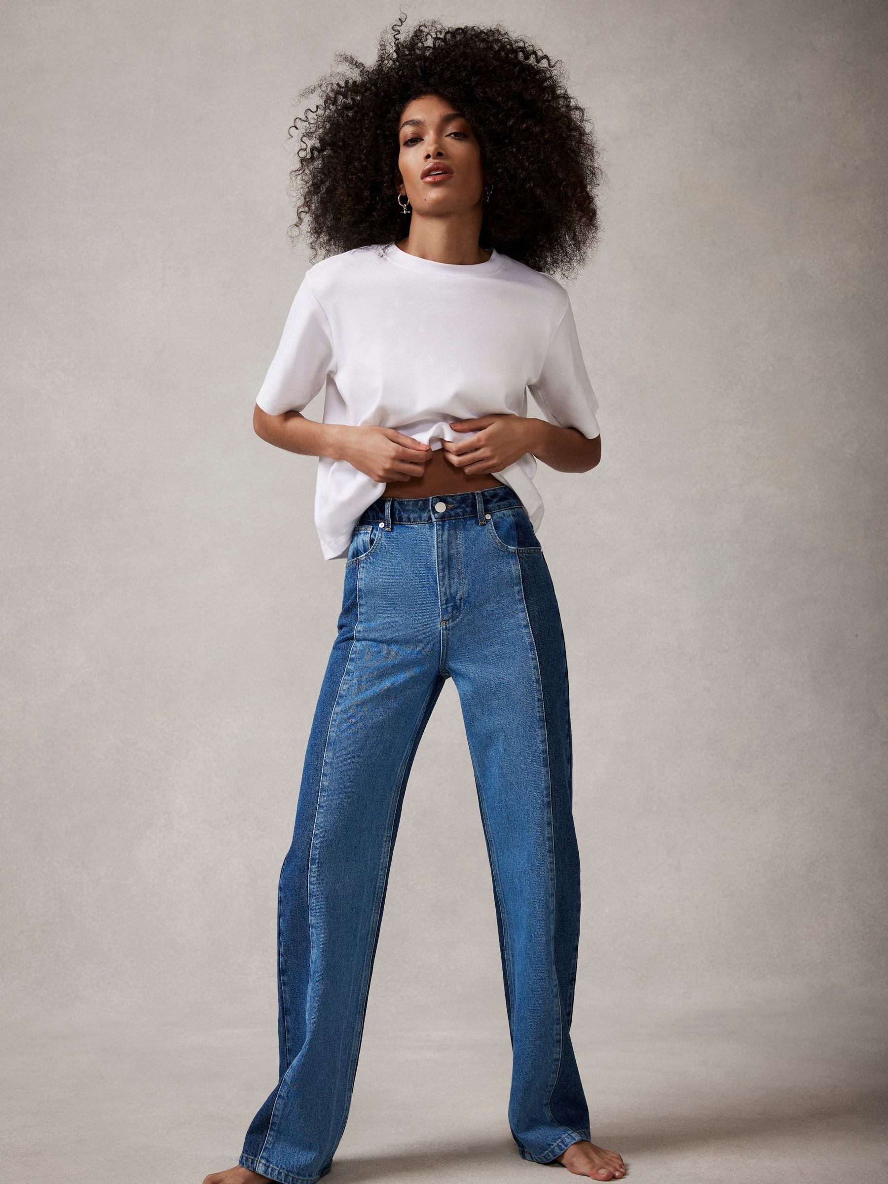Buy Mint Velvet Blue Indigo Two Tone Jeans from Next Luxembourg