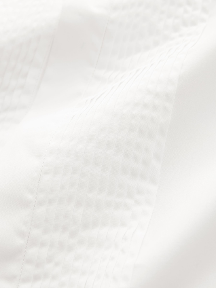 Joules White Pleated Bib Front Dress Shirt - Image 7 of 7