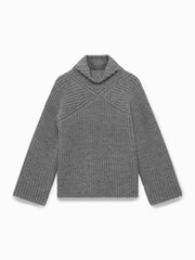 Mint Velvet Grey Chunky Knit Jumper - Image 3 of 4