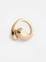 Mint Velvet Gold Tone Curved Ring - Image 2 of 3