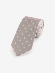 Joules Neutral Medallion Silk Tie - Image 1 of 3