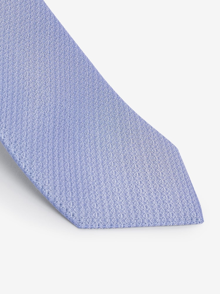 Joules Blue Textured Silk Tie - Image 2 of 3