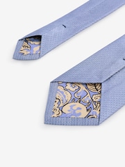 Joules Blue Textured Silk Tie - Image 3 of 3