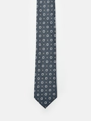 Joules Navy Blue Medallion Silk Tie - Image 2 of 3