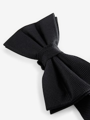 Joules Black 100% Silk Bow Tie - Image 4 of 4