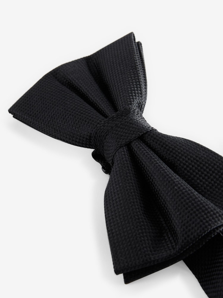 Joules Black 100% Silk Bow Tie - Image 4 of 4