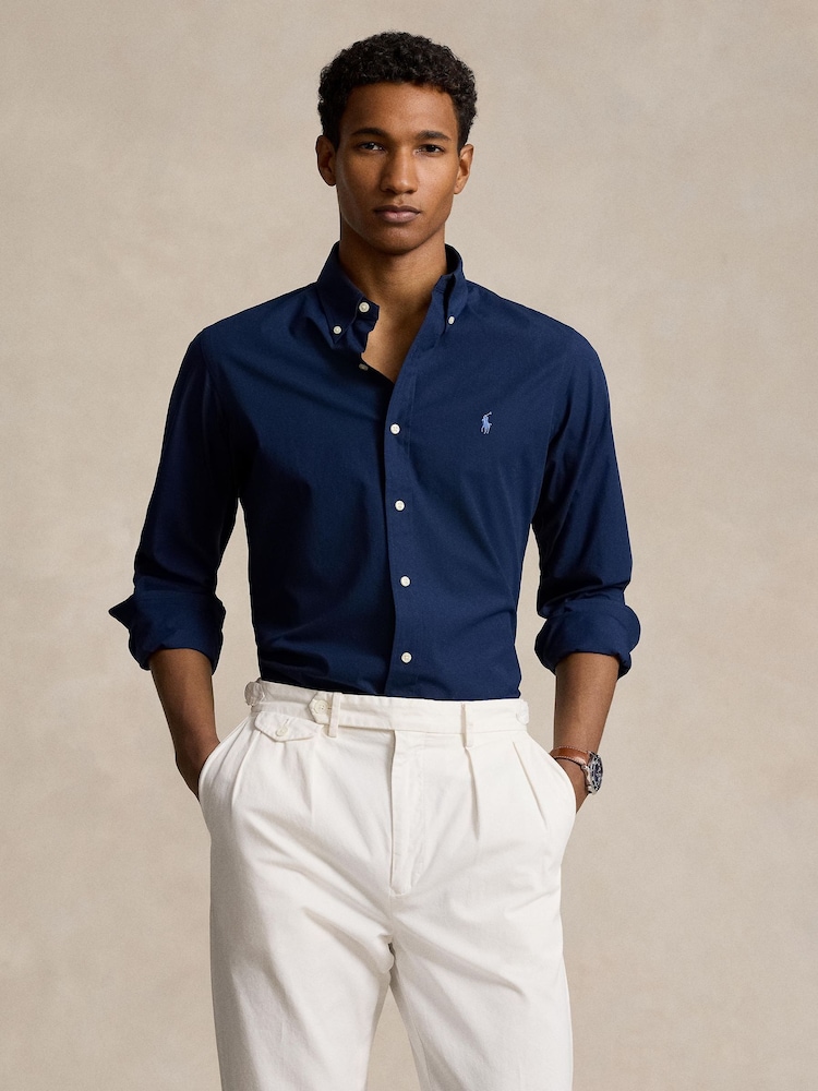 Polo Ralph Lauren Blue Long Sleeve Sport Shirt - Image 1 of 2
