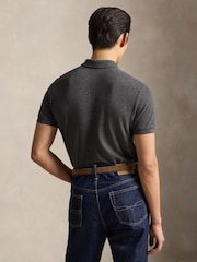 Polo Ralph Lauren Grey Custom Fit Mesh Pique Polo Shirt - Image 2 of 5