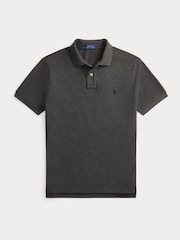 Polo Ralph Lauren Grey Custom Fit Mesh Pique Polo Shirt - Image 5 of 5
