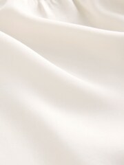 Ecru - Washed Volănașe Neck Mânecă lungă Bluze - Imaginea 8 din 12