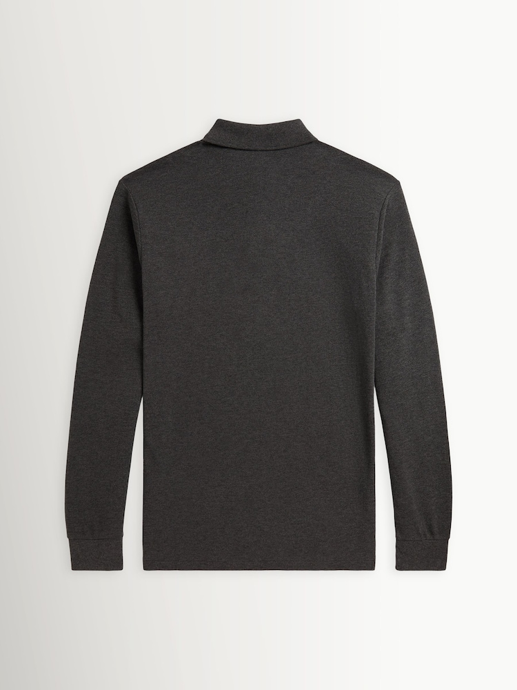 Polo Ralph Lauren Grey Long Sleeve Polo Shirt - Image 2 of 2