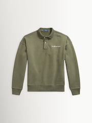 Polo Ralph Lauren Green Script Button Up Sweatshirt - Image 1 of 1